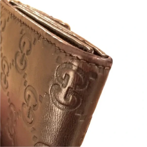 GUCCI- Guccissima Signature Continental Wallet Chocolate-Excellent Condition - Picture 12 of 16